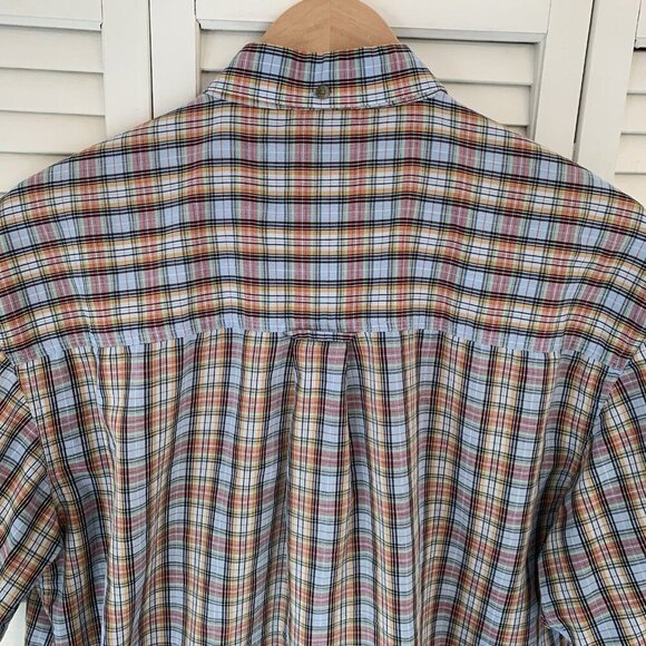 Wrangler Riata Classic Fit Shirt Rainbow Plaid Short Sleeve Button Down Mens L - Picture 10 of 11